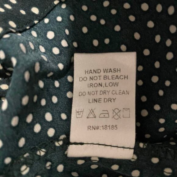 Audrey 3 Plus 1 Green Polka Dot Jumpsuit Size M | Wide Leg Tie Front - Picture 13 of 15